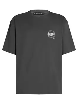 Классическая футболка Karl Lagerfeld Shirt IKON T-SHIRT, антрацит