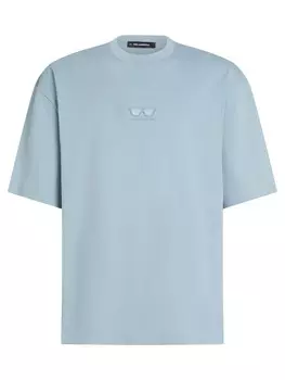 Классическая футболка Karl Lagerfeld Shirt, небесно-синий