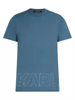 Классическая футболка Karl Lagerfeld Shirt, синий