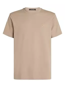 Классическая футболка Karl Lagerfeld Shirt, темно-бежевый