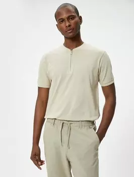 Классическая футболка Koton Shirt, бежевый