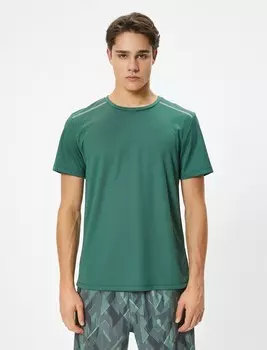 Классическая футболка Koton Shirt, изумрудный