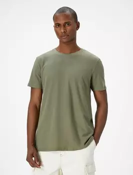 Классическая футболка Koton Shirt, оливковый