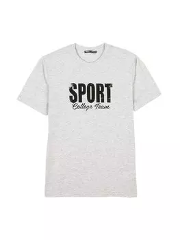 Классическая футболка Koton Shirt, светло-серый