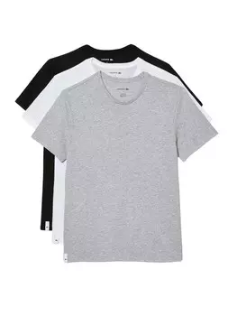 Классическая футболка LACOSTE Shirt, цвет grey/black/white