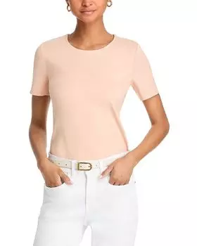 Классическая футболка Lafayette 148 New York, коричневый/бежевый