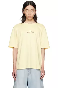 Классическая футболка Lanvin с вышивкой Lanvin, цвет quartz