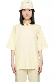 Классическая футболка 'le t-shirt typo' Jacquemus, бежевый