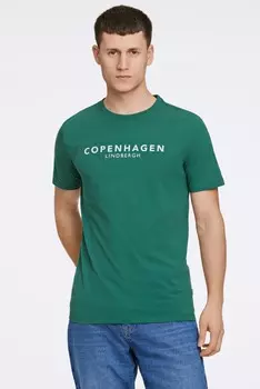 Классическая футболка Lindbergh Shirt Copenhagen, цвет jade