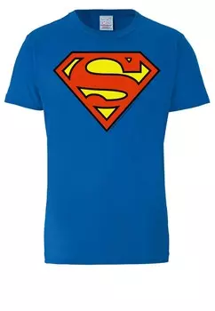 Классическая футболка LOGOSHIRT Shirt DC - Superman Logo Clean, синий