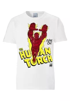 Классическая футболка LOGOSHIRT Shirt Human Torch, белый
