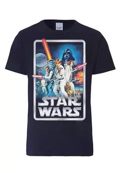 Классическая футболка LOGOSHIRT Shirt Krieg der Sterne, ночной синий