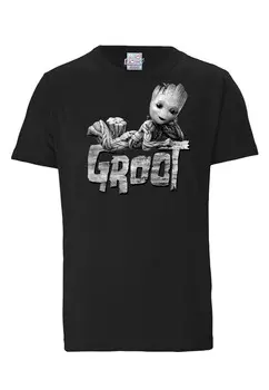 Классическая футболка LOGOSHIRT Shirt Marvel - Groot, черный