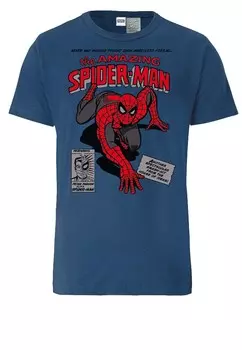 Классическая футболка LOGOSHIRT Shirt Marvel - Spider-Man Merciless Foes, синий