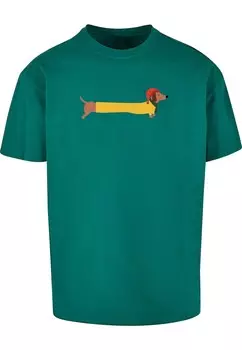 Классическая футболка Merchcode Shirt Christmas Dog, темно-зеленый