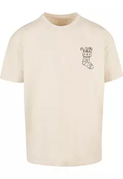 Классическая футболка Merchcode Shirt Christmas Socks, песочный