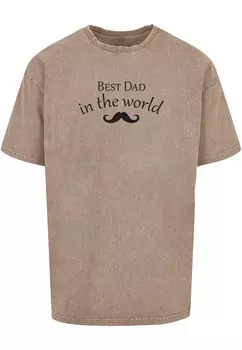Классическая футболка Merchcode Shirt Fathers Day - Best dad in the world, коричневый
