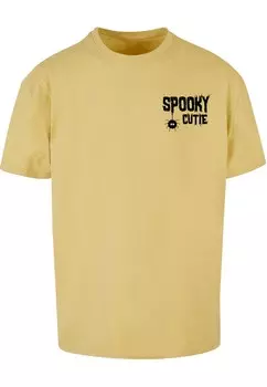 Классическая футболка Merchcode Shirt Halloween - Spooky Cutie, цвет light yellow