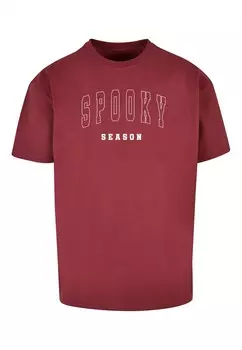 Классическая футболка Merchcode Shirt Halloween - Spooky Season, цвет cherry red