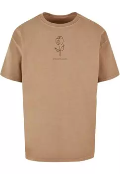 Классическая футболка Merchcode Shirt Spring - Tulip Flower, темно-бежевый