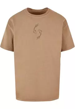 Классическая футболка Merchcode Shirt Spring - Yin & Jang Fish, темно-бежевый