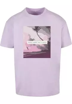 Классическая футболка Merchcode Shirt Summer - Every Summer Has A Story, цвет blackberry/light purple