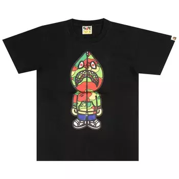 Классическая футболка Milo Shark Camo BAPE STA, цвет черный/разноцветный