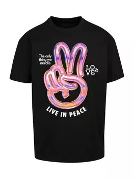 Классическая футболка Mister Tee Shirt Live in Peace, черный