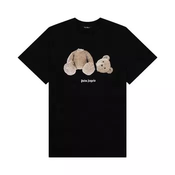 Классическая футболка Palm Angels Bear, цвет Черный/коричневый