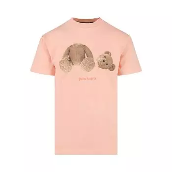 Классическая футболка Palm Angels Bear Salmon Fluorescent