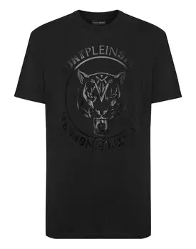 Классическая футболка Plein Sport Shirt Carbon Tiger, черный