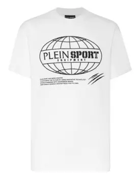 Классическая футболка Plein Sport Shirt Global Express Edition, белый