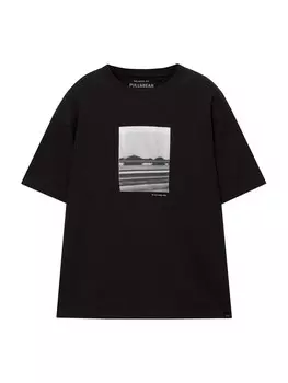 Классическая футболка Pull&Bear Shirt, черный