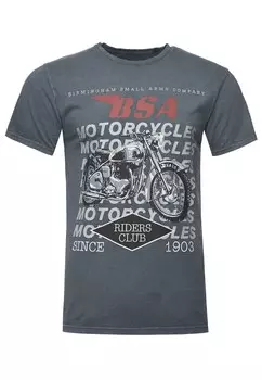 Классическая футболка Recovered Shirt BSA Birmingham, темно-серый