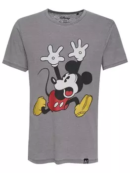 Классическая футболка Recovered Shirt Disney Mickey Mouse Panic, светло-серый