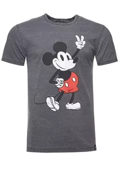 Классическая футболка Recovered Shirt Disney Mickey Peace Pose, серый