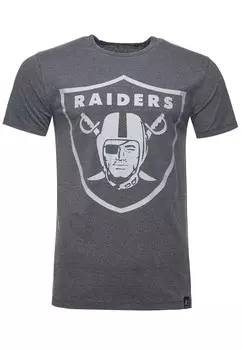 Классическая футболка Recovered Shirt NFL Raiders Classic Vintage, темно-серый