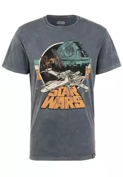 Классическая футболка Recovered Shirt Star Wars Empire Strikes Back Retro X-Wing, серый