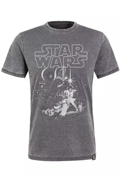 Классическая футболка Recovered Shirt Star Wars Tonal Classic Poster Washed, серый