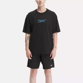 Классическая футболка с этикеткой на спине Reebok, черный