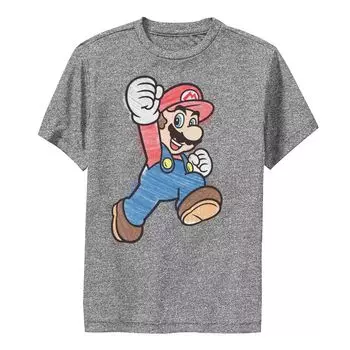 Классическая футболка с цветными маркерами Nintendo Super Mario для мальчиков 8–20 лет Licensed Character