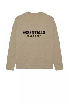 Классическая футболка с длинным рукавом Fear Of God Essentials, homestead heather