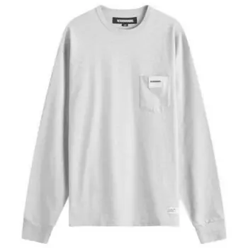 Классическая футболка с длинным рукавом и карманом Neighborhood, серый