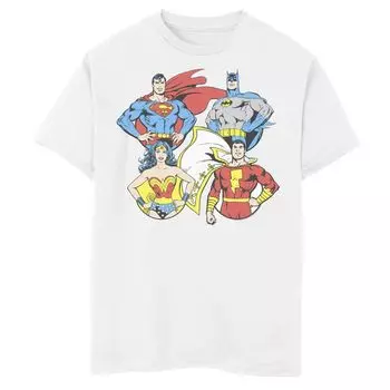 Классическая футболка с героями комиксов DC Comics «Лига справедливости» для мальчиков 8–20 лет Licensed Character
