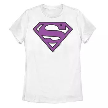 Классическая футболка с графическим логотипом DC Comics Superman для юниоров Licensed Character, белый