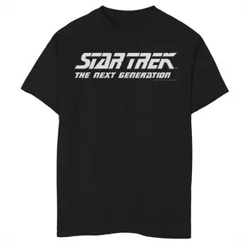 Классическая футболка с графическим логотипом Star Trek Next Generation для мальчиков 8–20 лет Licensed Character