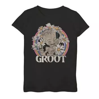 Классическая футболка с графическим рисунком и логотипом Daisy Groot для девочек 8–20 лет размера плюс Licensed Character