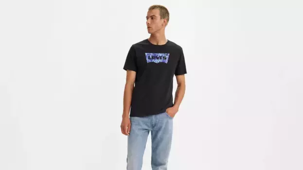 Классическая футболка с графическим рисунком Levi's, цвет Caviar - Black