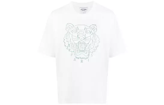Классическая футболка с изображением головы тигра для мужчин, белая Kenzo, белый