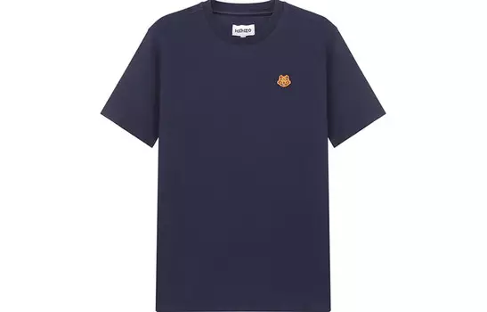 Классическая футболка с изображением головы тигра для мужчин, темно-синяя Kenzo, темно-синий